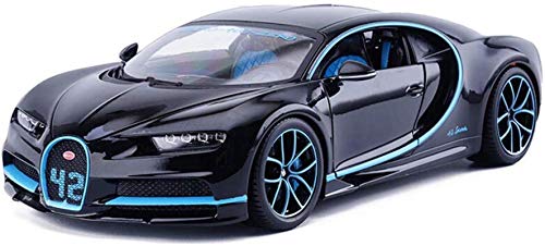 Hyzb Modelo de Coche 1:18 Bugatti Chiron Simulación de aleación de fundición a presión de Adornos de Juguete Sports Car Collection 25x11x6CM joyería