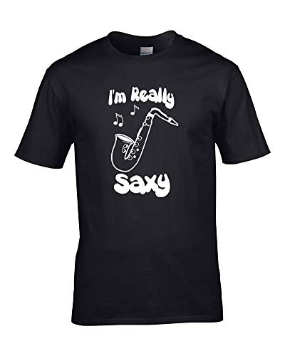 Ice-Tees I'm Really Saxy- Saxofón Musical InstruBoyt - Camiseta para niña Negro Negro ( 5-6 Años