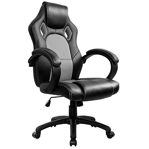 IntimaTe WM Heart Silla de Escritorio de Oficina de PU, Racing,Asiento Giratorio del Escritorio del Ordenador