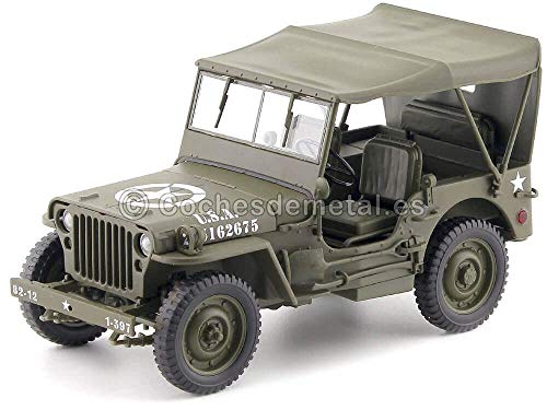 Jeep Willys, matt olivee, U.S. Army, Model Car, Ready-made, Welly 1:18