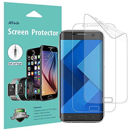 JETech Protector de Pantalla para Samsung Galaxy S7 Edge, Cubierta Completa, Transparentes, 2 Unidades