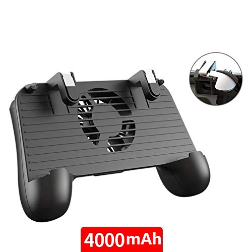 JIN Gamepad (teléfono móvil radiador + botón metálico sensación mecánica + asa + Tesoro de Carga de Emergencia) Cuatro en uno