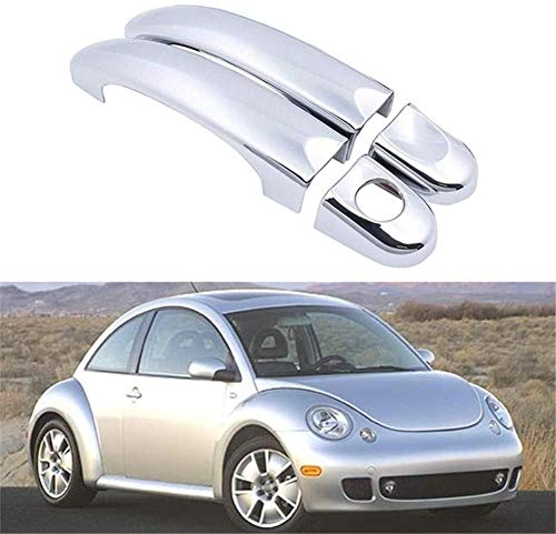 Juego de manijas de Puerta Exterior cromadas para Coche con Llave, para Volkswagen Beetle 1968-1979 113837205M