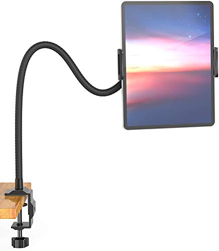 JUMKEET - Soporte para Tablet con Cuello de Cisne, Soporte para Cama Ajustable Estable, Soporte para iPad iPhone Series/Nintendo Switch/Samsung/Kindle y Plus, 60 cm de Longitud (12 Pulgadas máx.)