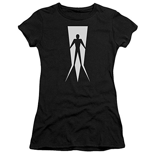 Juniors: Valiant: Shadowman-Vintage Hero Emblem Juniors (Slim) Camiseta - Negro - Large