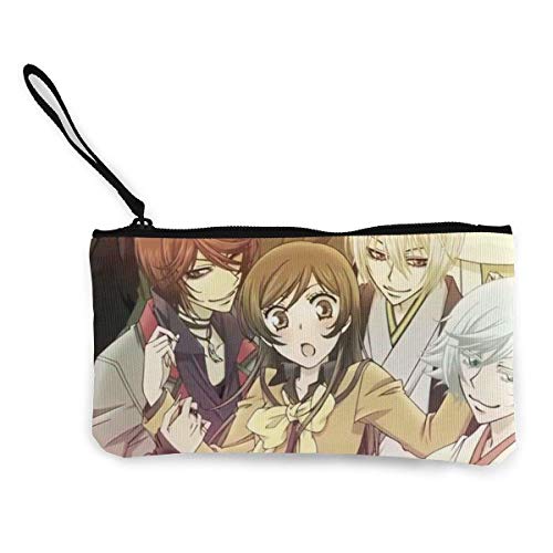 Kamisama Love Unisex Organizador Bolsa Lona Cremallera Monedero Poliéster Exquisito Neceser de Viaje Neceser Tarjeta Llavero Monedero Monedero