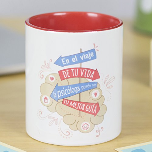 La mente es Maravillosa - Taza Frase y Dibujo Divertido (En el Viaje de tu Vida la psicóloga Puede ser tu Mejor guía) Regalo PSICÓLOGA