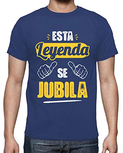 latostadora - Camiseta Esta Leyenda Se Jubila V2 para Hombre Azul Royal 3XL