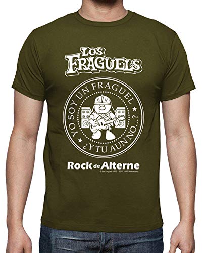 latostadora - Camiseta los Fraguels - Rock de para Hombre Army M