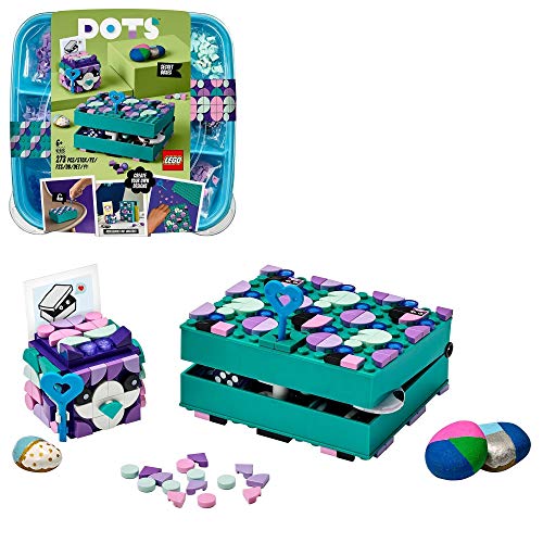 LEGO 41925 DOTS Cajas Secretas, Caja para Bisutería, Accesorios de Habitación e Ideas de Decoración de Escritorio, Manualidades para Niños