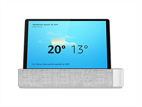 Lenovo Smart Tab M10 FHD Plus con Alexa integrada, 10.3" Full HD (MediaTek Helio P22T, 4 GB de RAM, 64 GB ampliables hasta 256 GB, Android 9, WiFi + Bluetooth 5.0) Con Altavoz, Platinum Grey