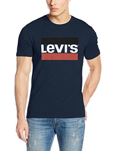 Levi's Graphic Camiseta, 84 Sportswear Logo Blue Dress Blues, M para Hombre