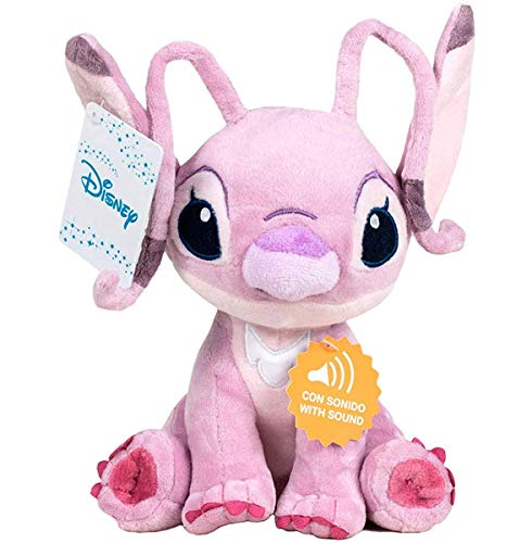 Lilo & Stitch - Peluche 11'41"/29cm Angel (Rosa) Calidad Super Soft