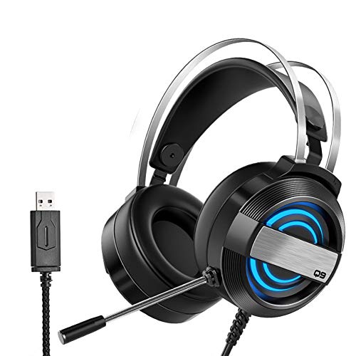 LJJLJJ Auriculares para Juegos, Auriculares para Juegos con Sonido Envolvente con MicróFono con CancelacióN De Ruido, Graves Profundos, para Pc, Xbox One, Nintendo Switch,2