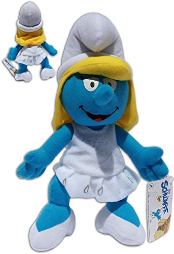 Los Pitufos Pitufina 48cm Muñeca Peluche Azul TV Smurfs