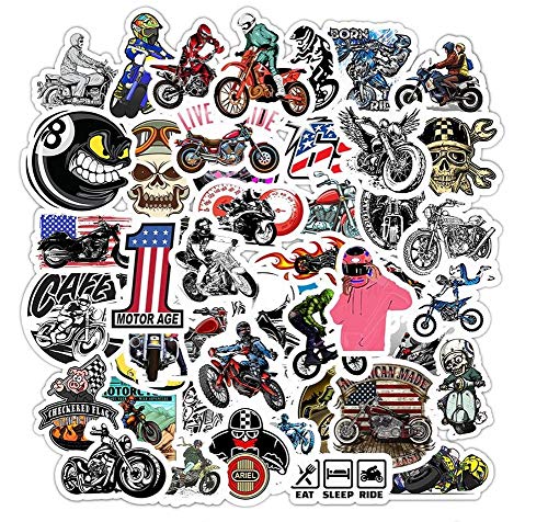 Lote de 50 pegatinas de moto, motero, motocross, motocross, motocross, motociclistas.