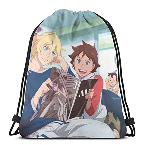 Lsjuee Psalms of Planets Eureka Seven Mochila con cordón Poliéster Impermeable Deportes Gimnasio Unisex