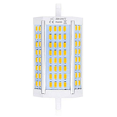 Luxvista R7S 30W J118 - Bombilla LED regulable, doble extremos, foco 118 mm, equivalente 300-350 W R7S, bombilla halógena de luz de día, 4000 K (lote de 1)