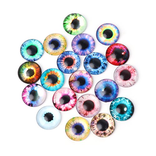 Manman 20 Unidades de Cristal Muñecas Ojo Artesanía de Bricolaje Ojos Animales Accesorios de Joyería 16mm