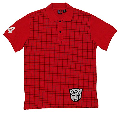 Marvel Comics Transformers Autobots parche de dibujos animados adulto botón Up Polo camiseta