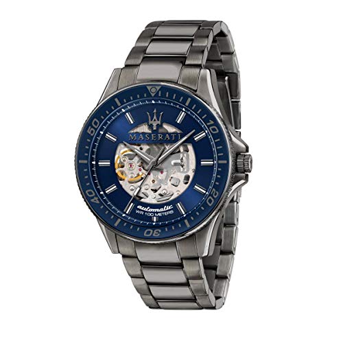 Maserati Reloj para Hombre, Colección Sfida, en Acero Inoxidable, PVD Gris, con Correa de Acero Inoxidable - R8823140001