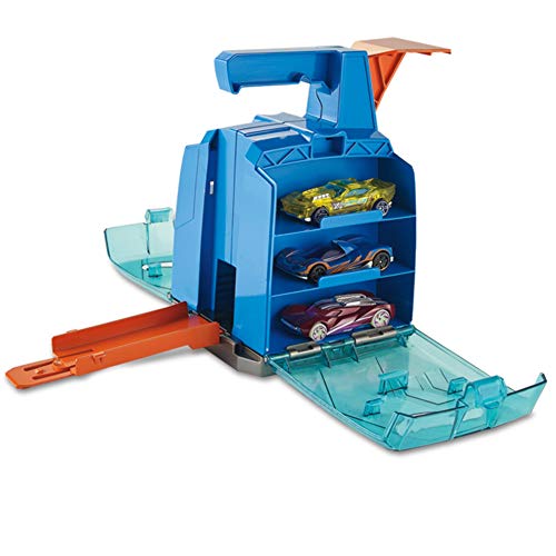 Mattel Hot Wheels-Track Builder Contenedor Lanzador, tramos y Accesorios para Pistas de Coches de Juguetes, Multicolor GCF92