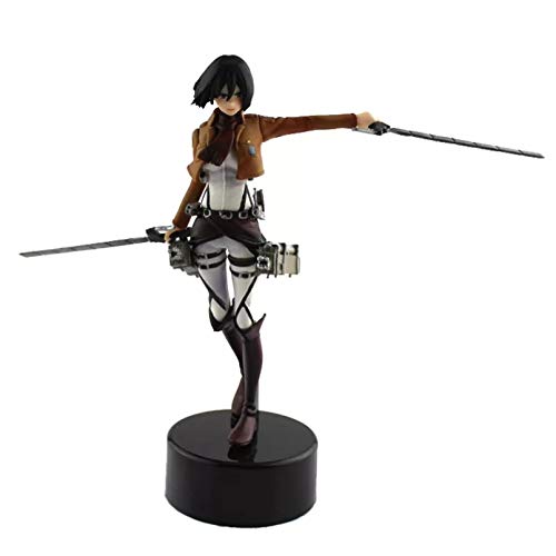 MENGYUE Anime Figura Pieza Modelo Juguetes,14Cm Anime Attack On Titan Mikasa Ackerman Figura De Acción PVC Figura Coleccionable Modelo De Juguete Muñeca Regalo para Niños