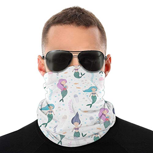 Mermaid Variety Head Scarf Unisex Fashion Face Cover Wind Proof Neck Gaiter Headwear Magic Scarf BandaNose Cover Scarf