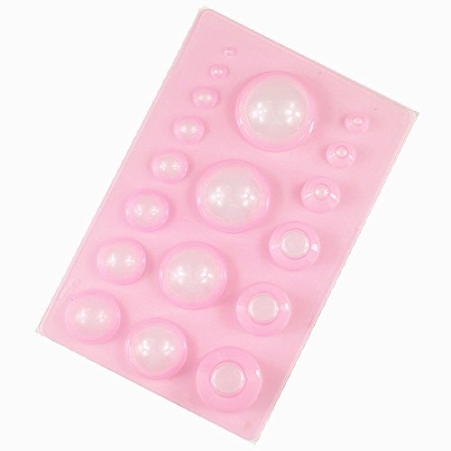 Mini molde de media bola de papel para manualidades (rosa, 13 x 20 cm)