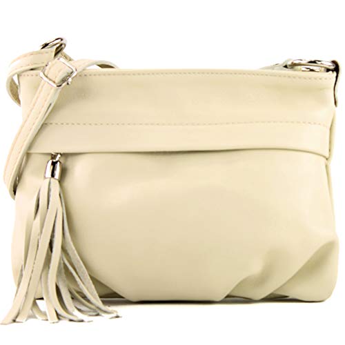 modamoda de - la bolsa italiana pequeña napa de cuero T32, Color:crema amarillento