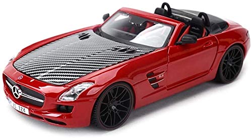 Modelo de Coche 1:24 Mercedes Benz SLS Simulación de aleación de fundición a presión de joyería Juguete Adornos Colección Coche de Deportes de 19x8x4.5CM