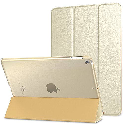 MoKo Funda para 2018/2017 iPad 9.7 6th/5th Generation - Ultra Slim Función de Soporte Protectora Plegable Smart Cover - Oro Champagne (Auto Sueño/Estela)