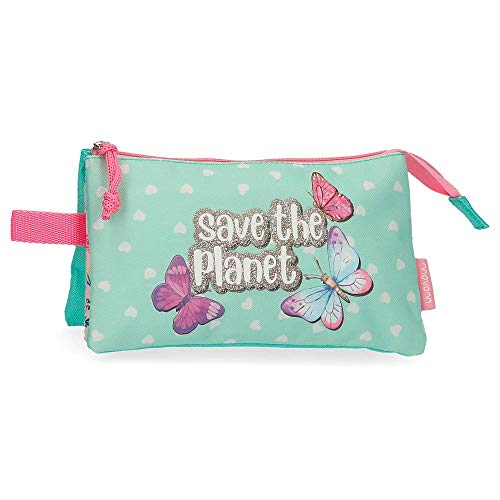 Movom Save The Planet Estuche Triple Multicolor 22x12x5 cms Poliéster Reciclado