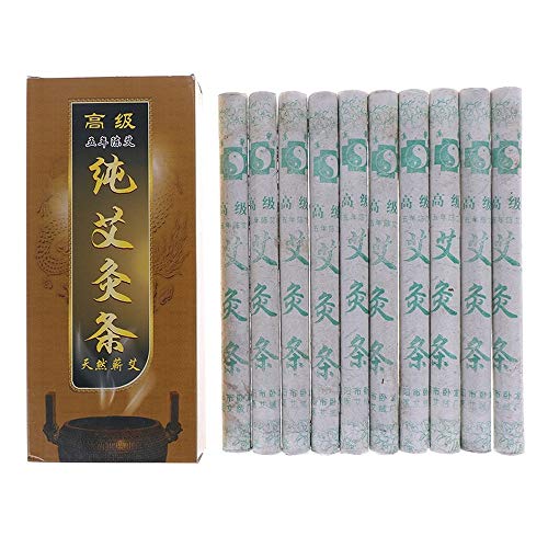 Moxibustion Rollers - Juego de 10 piezas de palillo chino sin humo, Moxa puro rollo Moxa Moxa Stick Barras de ombligo ahumado terapia