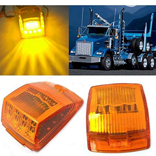 MuChangZi 2 UNIDS LED Ámbar Techo Superior Cab Lateral Marcador para lámparas de luz de Remolque de camión Kenworth