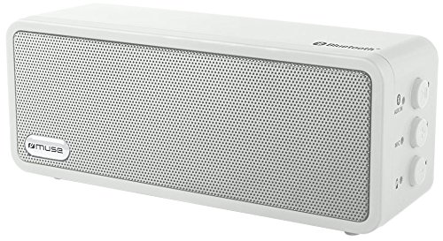 Muse M-350 BTW - Altavoz portátil (batería de litio, potencia estimada RMS de 6 W, Bluetooth y USB) color blanco