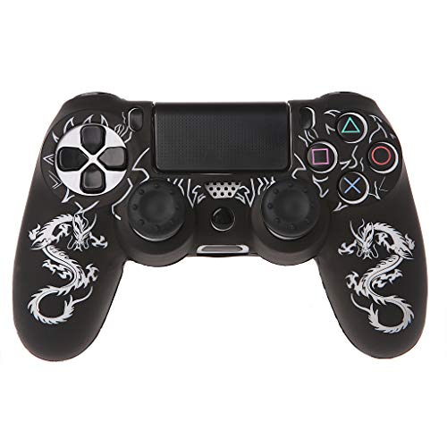 NA. RipengPI - Funda de silicona para mando de PS4, diseño de dragones chinos