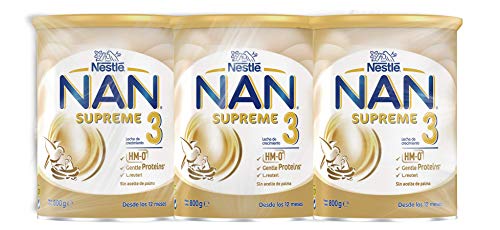 NAN - Supreme 3 Leche De Crecimiento En Polvo Premium, 3 latas x 800 g