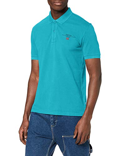 Napapijri Elbas 3 Polo, Turquesa (Reef Turquoise I711), X-Large para Hombre