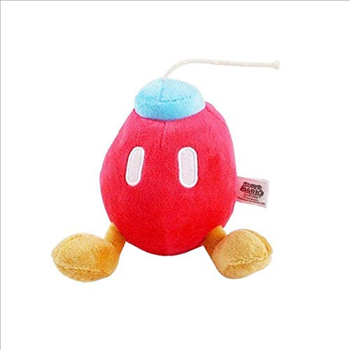 NC56 20cm Plush Super Mario Mario Plush Mines Bomberman Doll Día de Regalo pequeño Regalos para Padres e Hijos Accesorios de Juego Interactivo Rojo