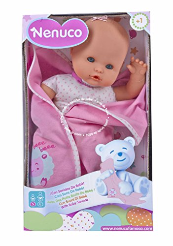 Nenuco de Famosa 700012123, Recién Nacido - Muñeco infantil con Sonidos de Bebé, Colores/Modelos surtidos, 1 pieza