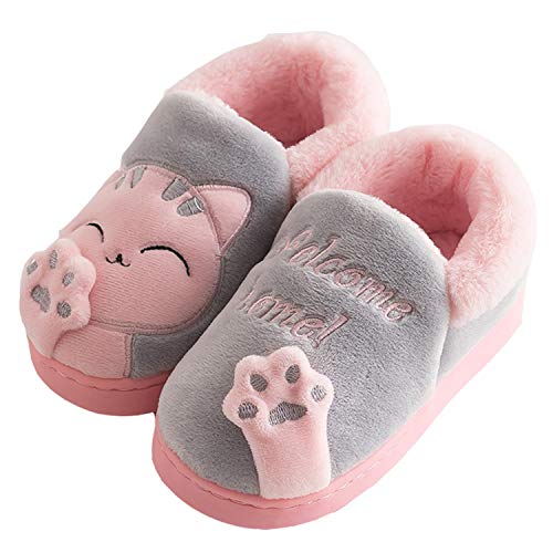 Niñas Niños Zapatillas Invierno Otoño Slippers Casa Interior Caliente Pantuflas Suave Algodón Animados Historieta Zapatos Mujer Hombres, 28/29 EU - 200 manufacturer size