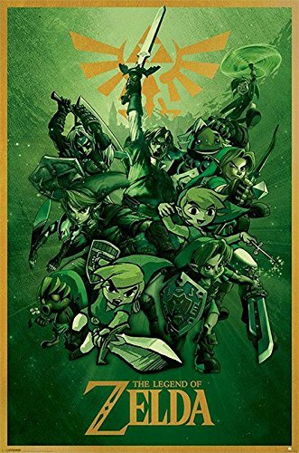 Nintendo Póster The Legend of Zelda/La Leyenda de Zelda Link/Conección (61cm x 91,5cm)