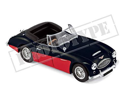 Norev- Austin Healey 3000 MK3 1964-Black & Red Sides Coche Miniatura de Colección, 70014, Negro/Rojo