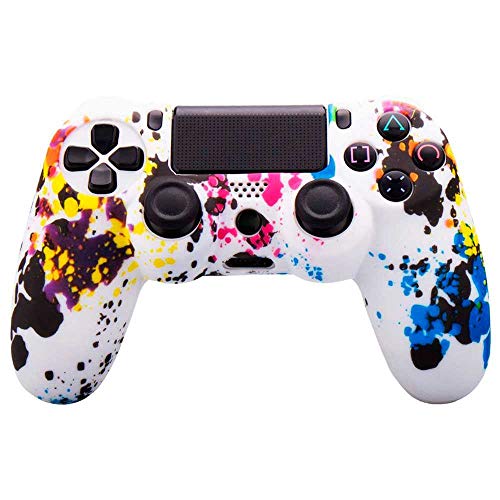 OcioDual Funda de Silicona Carcasa para Mando Sony PS4 Playstation 4 Slim Pro Dualshock 4 Manchas de Colores