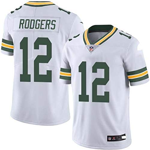 OMG020 NFL Packers Green Bay Packers Rodgers Ropa de fútbol Legendario Jersey Bordado de Segunda generación,white-12,XXXL