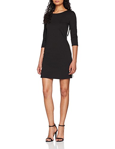 Only Onlbrilliant 3/4 Dress Jrs Noos Vestido, Negro (Black Detail: Cloud Dancer Panel), 36 (Talla del Fabricante: X-Small) para Mujer