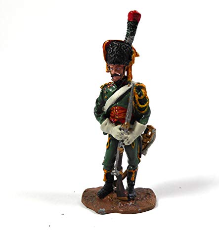 OPO 10 - Caballo Cazadores regimientos de la Guardia Imperial Soldado Figura 1/32 60mm Colección Empire Napoleon del Prado (N15)