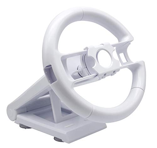 OSTENT Soporte para volante multi-ángulo Racing Game Compatible para controlador de consola Nintendo Wii Color blanco