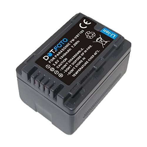 Panasonic VW-VBT190 PREMIUM Dot.Foto Batería de Reemplazo - 3.6V/1940mAh - Garantía de 2 años [Vea compatibilidad en la descripción]